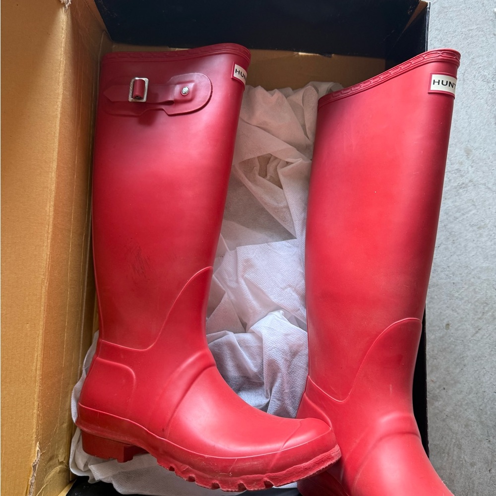 Hunter Red Rain Boots original matte finish women EU 40/41